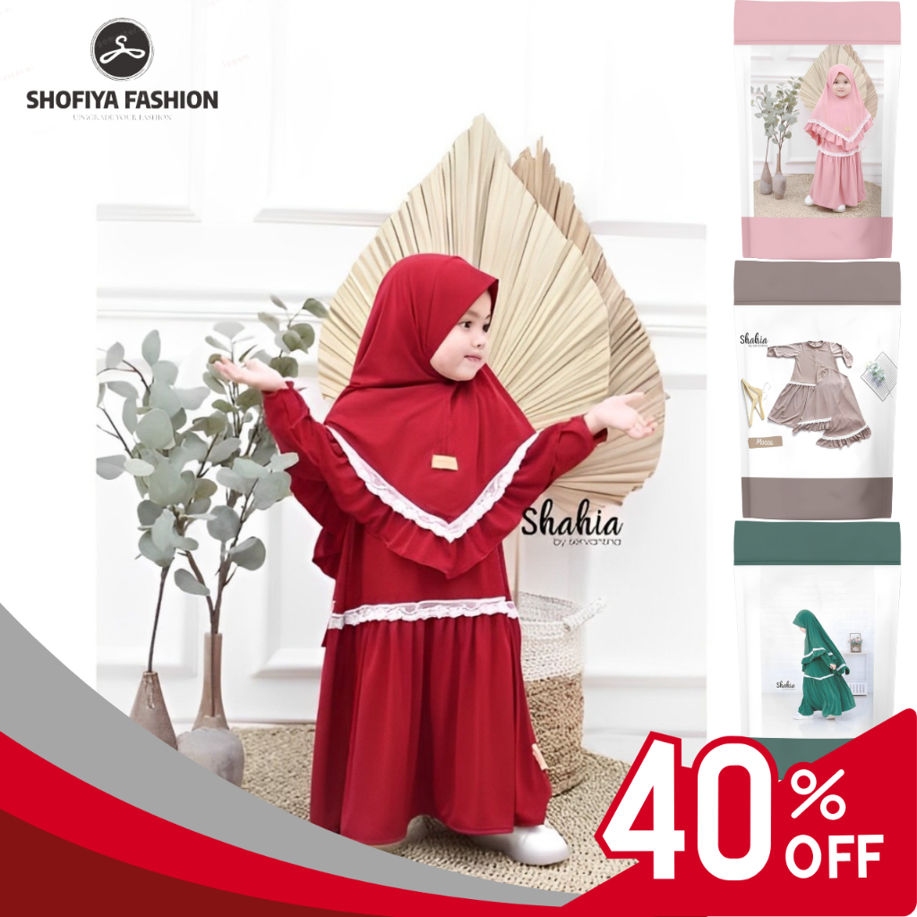 Gamis Anak Usia 8-12 Tahun Rabya kids free hijab Model Gamis Anak Terbaru 2022 Kekinian Setcel Anak 