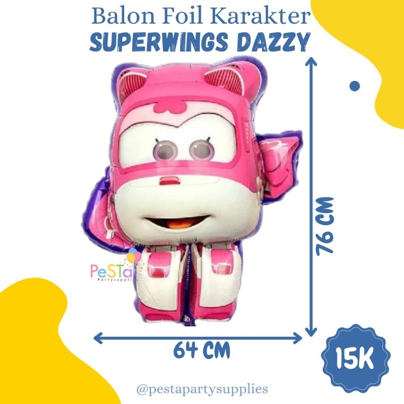 Balon Foil Superwings Dizzy/Superwings Balloon_PeSTa Party Supplies
