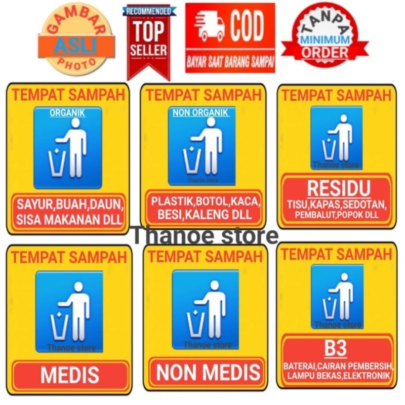 

Stiker Aneka Jenis Tempat Sampah