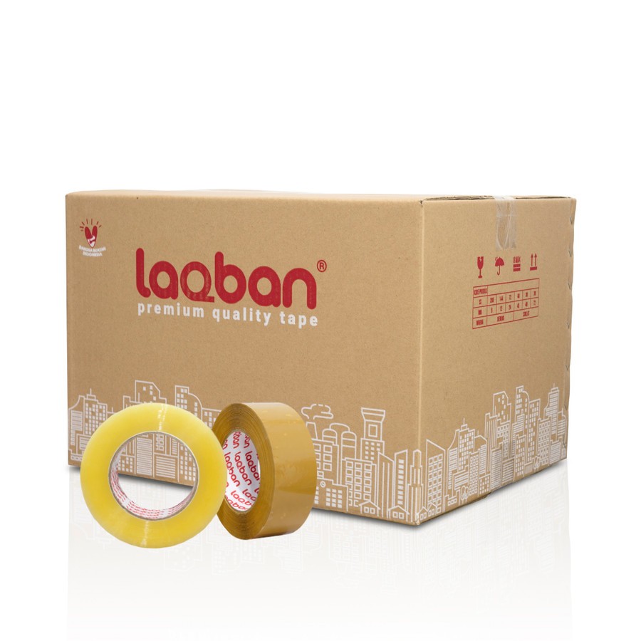 

[Gojek/Grab] Lakban 300 yard 45 mm 45 micron Bening / Coklat
