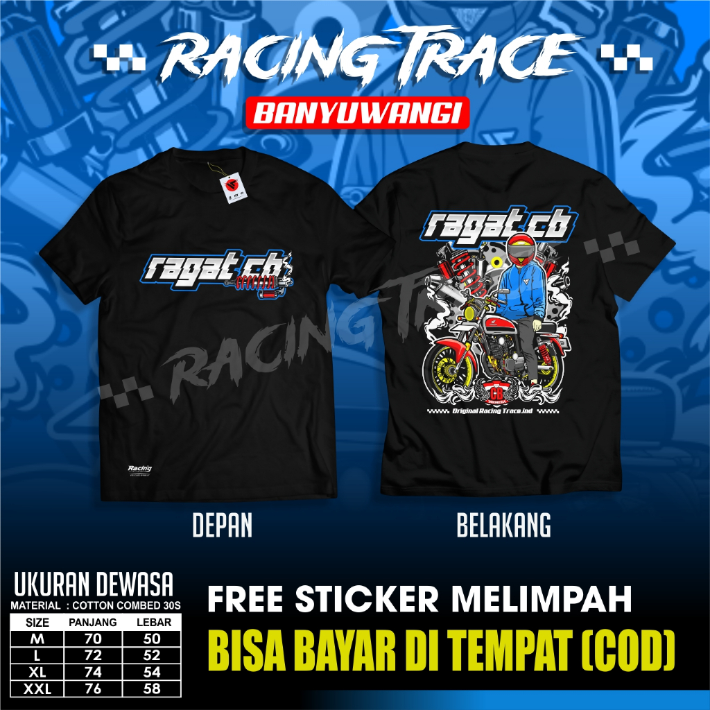 [BISA COD] KAOS RAGAT CB kaos HONDA TRACE KAOS HONDA GENK KAOS MOTOR CB kaos HEREX kaos BANYUWANGI O