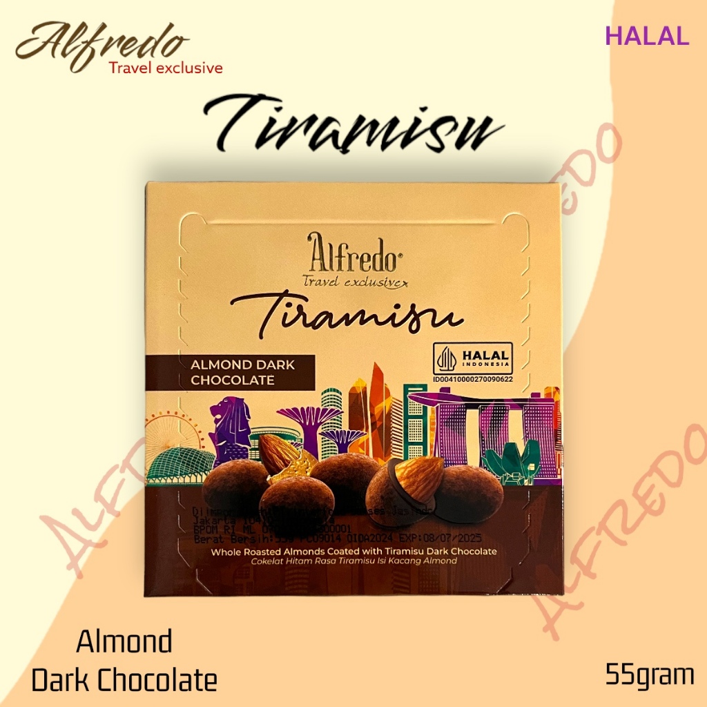 

Coklat Alfredo Almond box 55gram HALAL isi -+ 10pcs / Alfredo Travel Exclusive