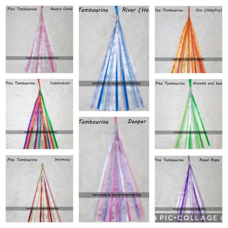 Pita tamborin, rumbai pita rebana, tassel pita READY STOCK