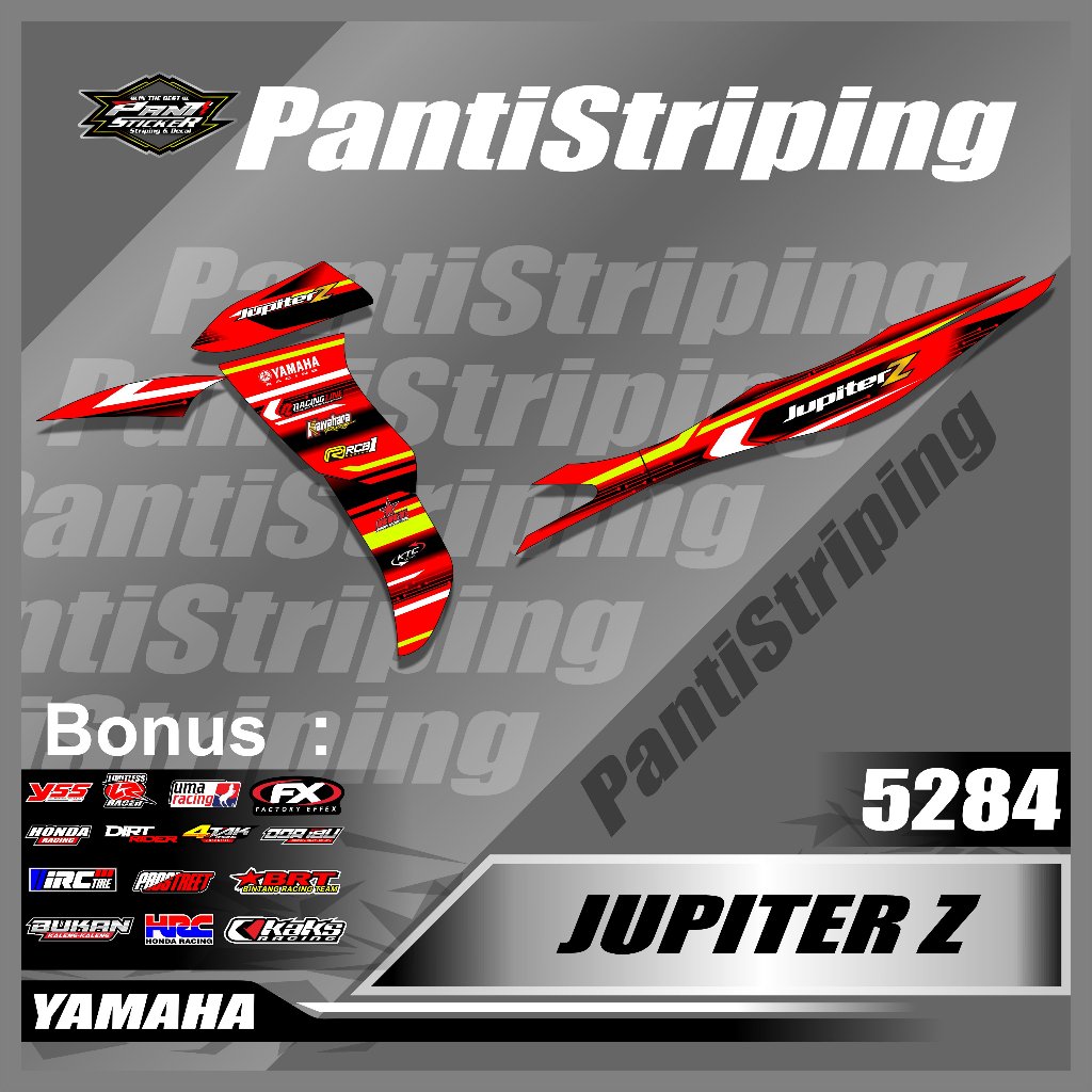 sticker Striping Yamaha JUPITER Z1 satu set kanan kiri- Sticker aksesoris motor jupiter z1List Varia