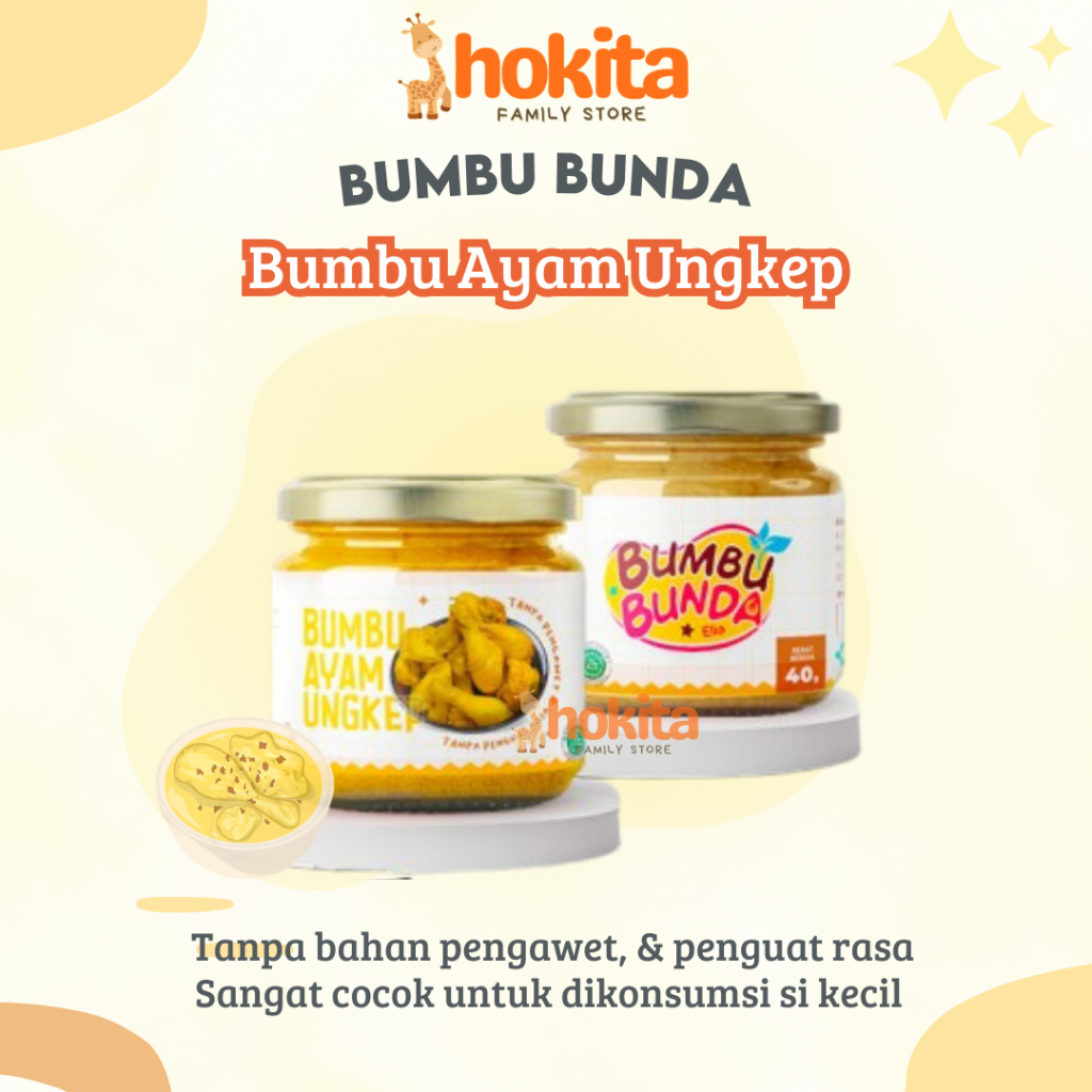 

Bumbu Bunda Elia Bumbu Ayam Ungkep | Bumbu Ayam Goreng | Non MSG - Ayam Goreng 40GR