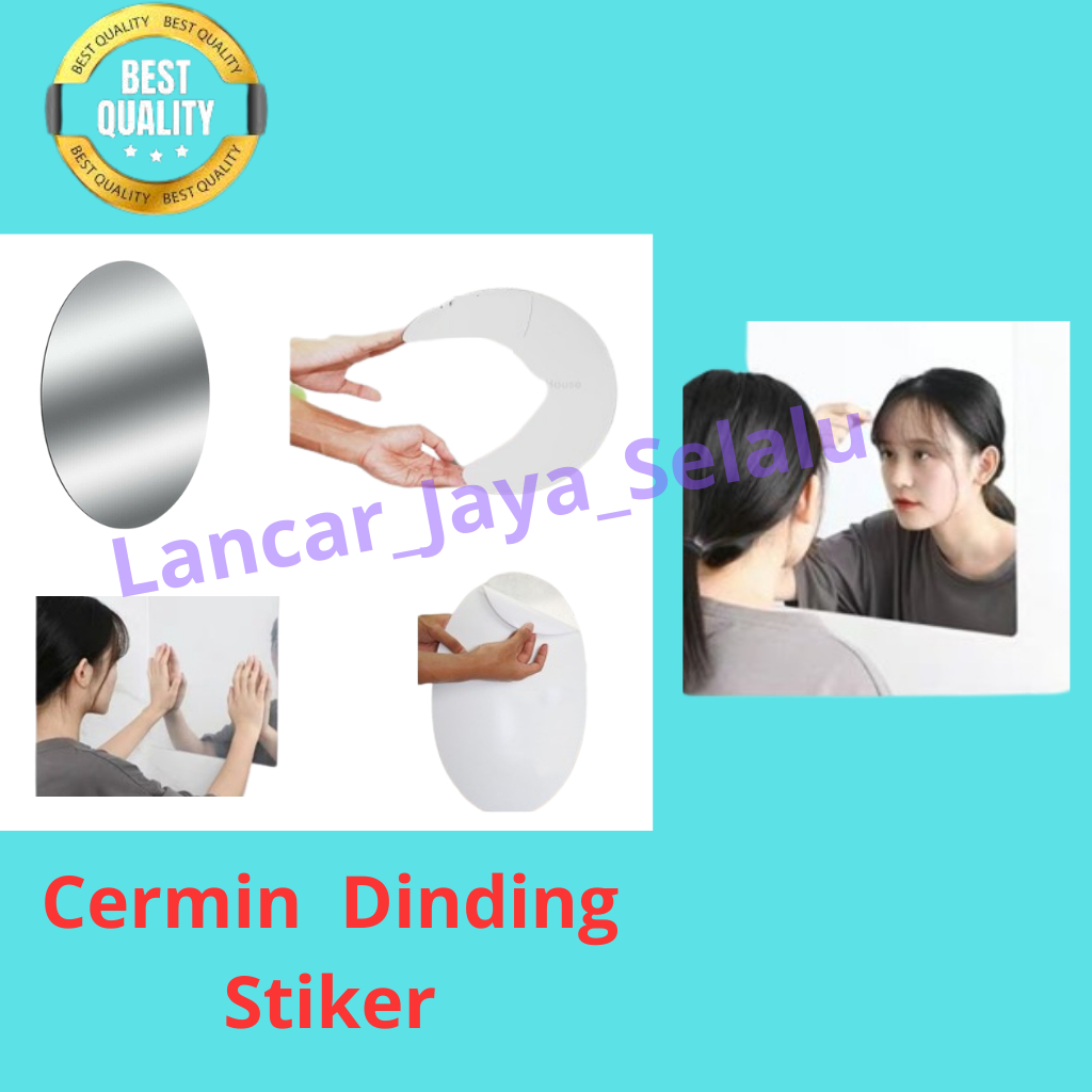 Cermin Dinding Plastik Cermin Kamar Mandi Bulat Tempel Dindng Acrylic