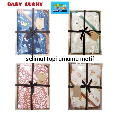 Baby Lucky Selimut Topi Umumu Slimut Topi Anak SNI