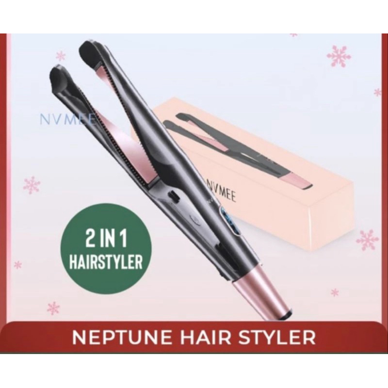 NVMEE - Catokan 2in1 Lurus & Keriting Unik Neptune Hair Styler Praktis