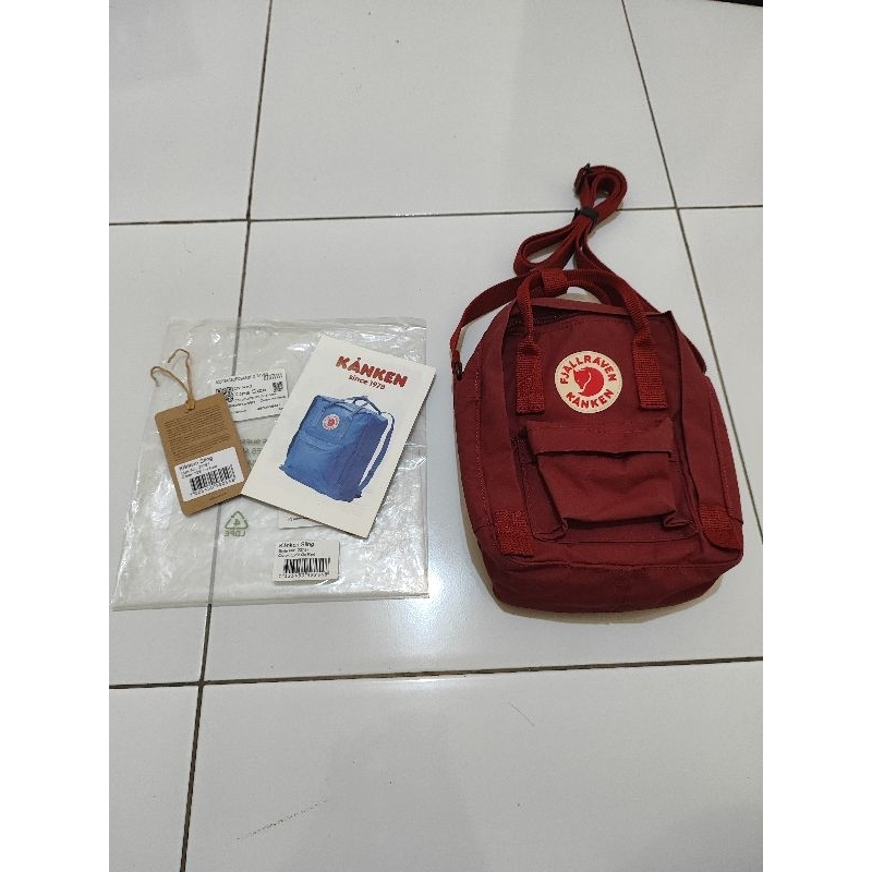 Preloved Kanken Sling Bag Ox Red ORIGINAL