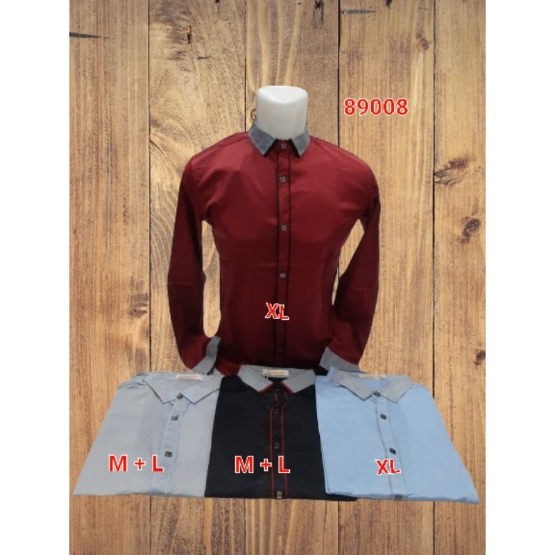 Nxnitrox Kemeja Pria Import Lengan Panjang Kemeja slimfit