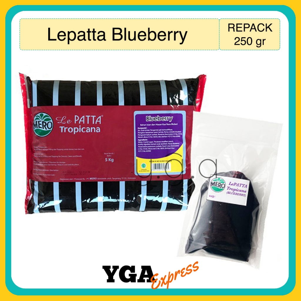 

Lepatta Tropicana Mero Blueberry (REPACK) 250gr / Lepata Selai Bluberi