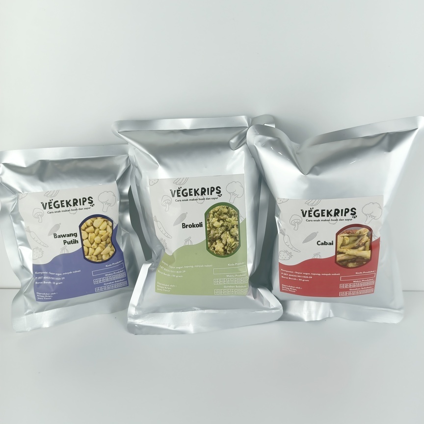 

Keripik Viral Bawang Putih 25 Gr FREE Brokoli 50 Gr + Cabai 50 Gr