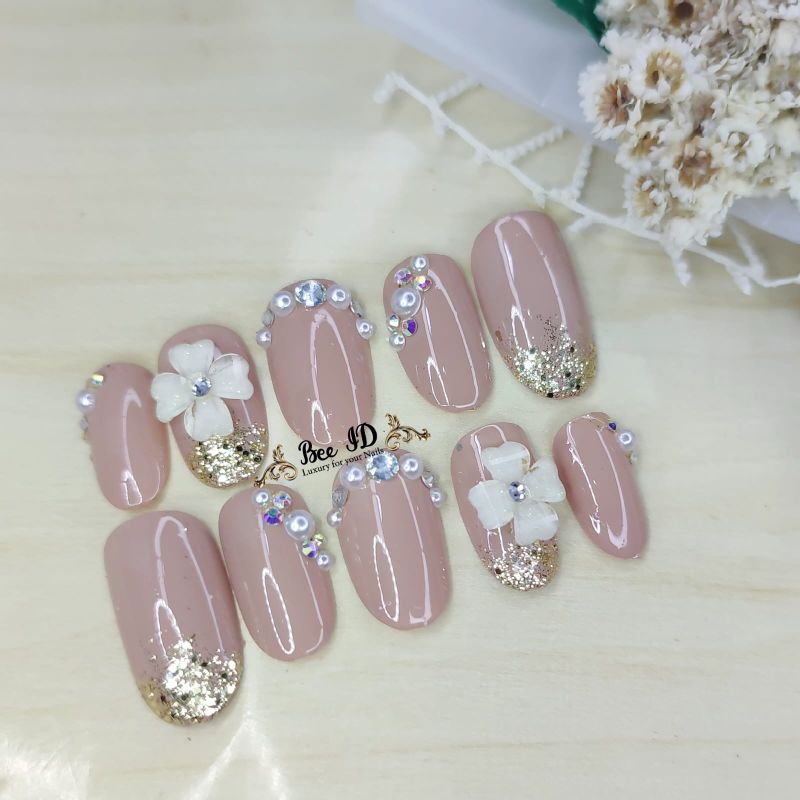 Kuku palsu NUDE COLOUR OOTD KEKINIAN Press on nail art kuku palsu fake nails false nails premium kuk