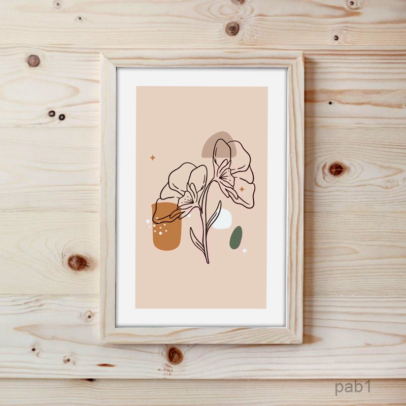 Hiasan kamar minimalis bingkai hiasan dinding kayu pigura jati belanda aesthetic