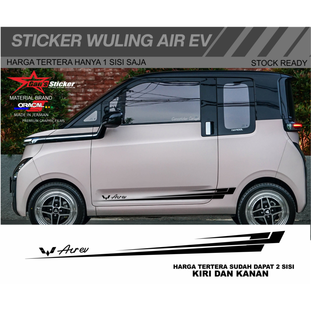 sticker wuling air ev sticker samping wuling air ev