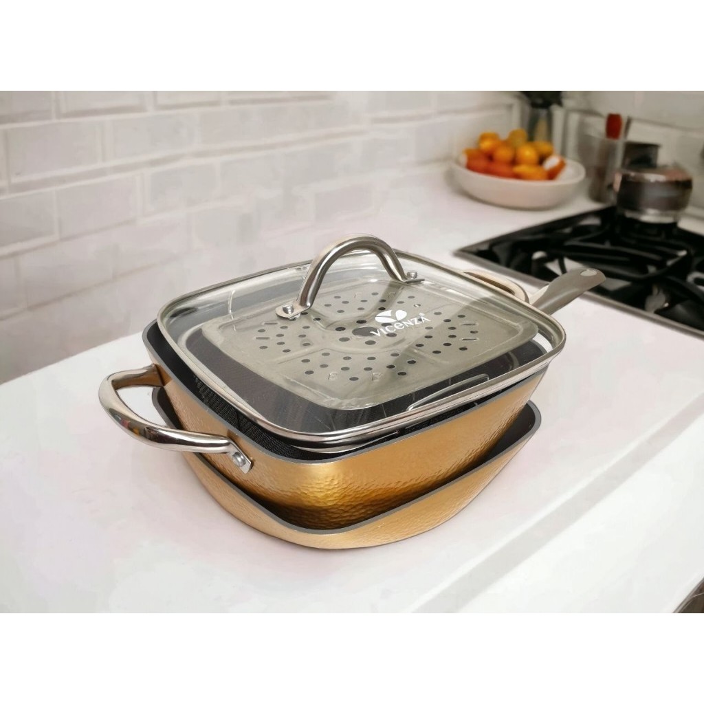 VICENZA V5492 Gold Peralatan Masak Persegi