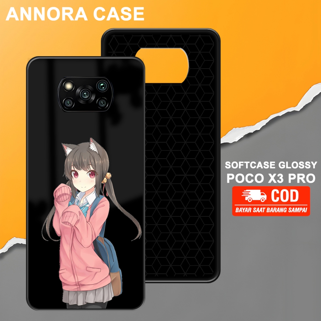 Softcase Glossy Motif Waifu Case Procamera Case anti jamur cocok untuk Poco X3 Pro X3 NFC Poco X3 Da