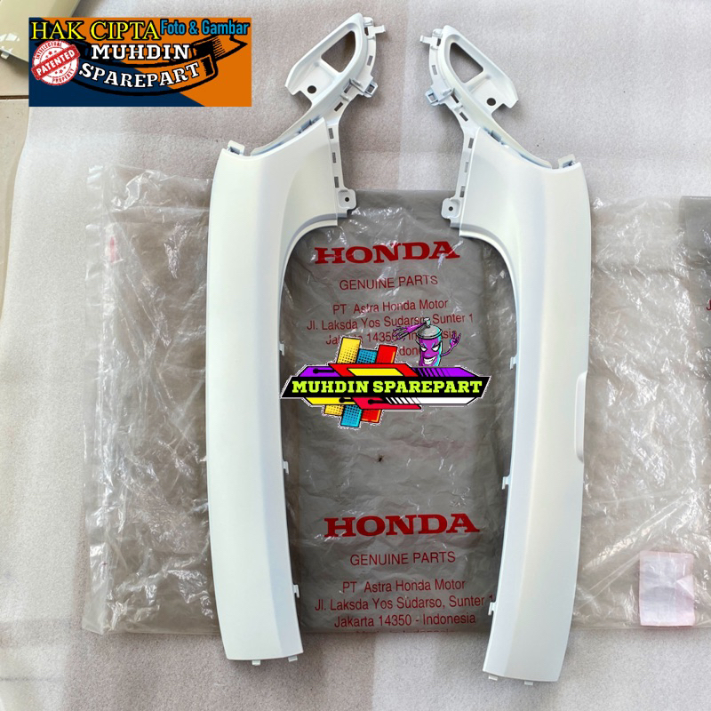 Cover Under Side Sirip Dek Bawah Kanan Kiri Scoopy New K2F 2021/2022/2023 Putih Dof