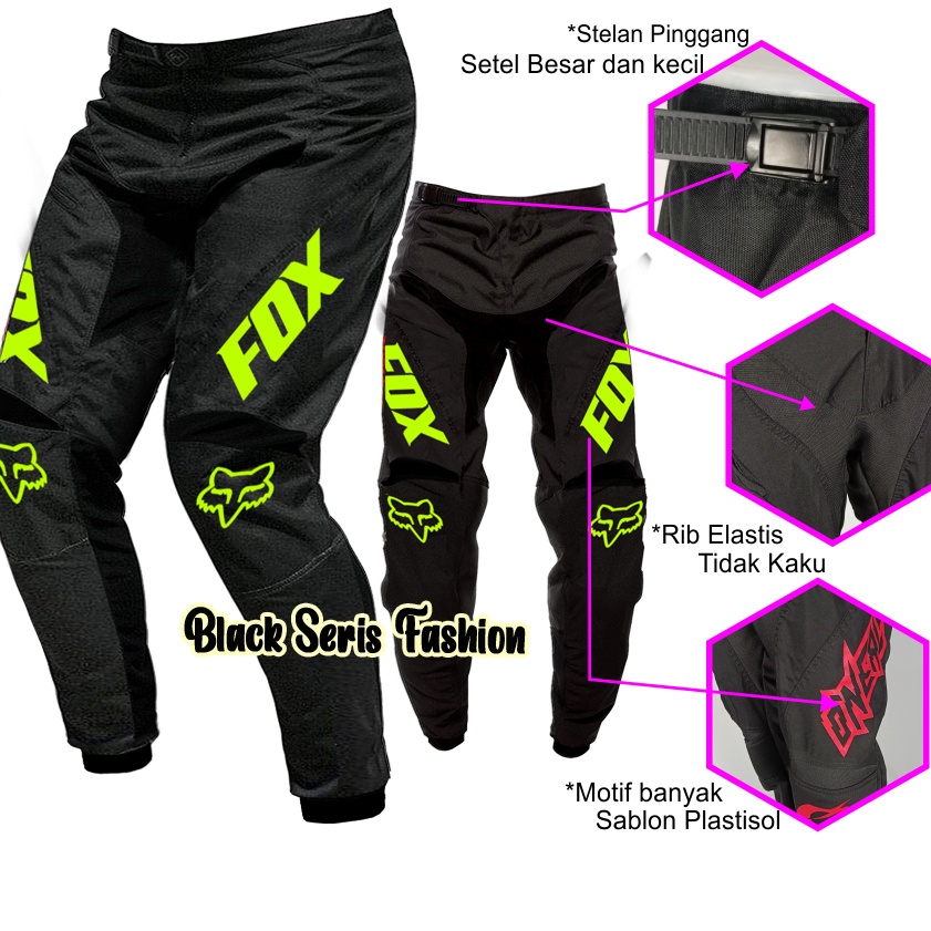 ART W42P Pants pakaian celana sepeda motor trail trabas motocross cross adventure enduro Hitam Celan