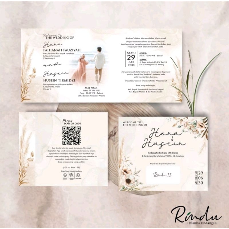 Undangan Pernikahan / Undangan Nikah/ Undangan Cetak