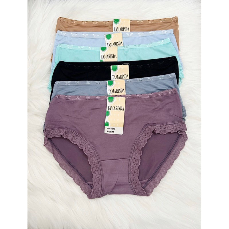 6pcs Celana Dalam Wanita Dewasa Tamarinda Motif Renda