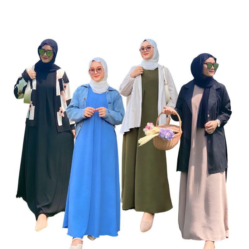 Inner dress busui tanpa lengan gamis kutung