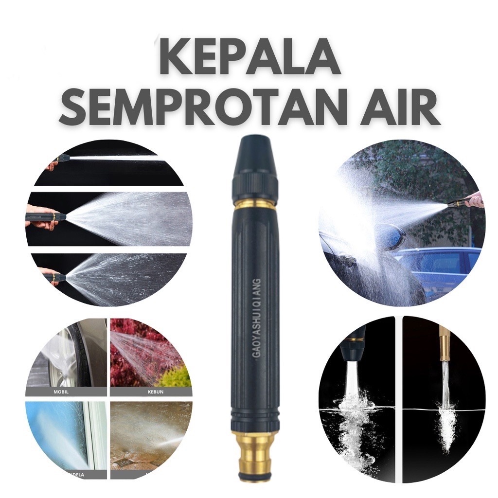 ALT - TEBAL Kepala Semprotan Selang AIR CUCI MOTOR MOBIL Kuningan Spray Stim Head Hose Nozzle Sempro