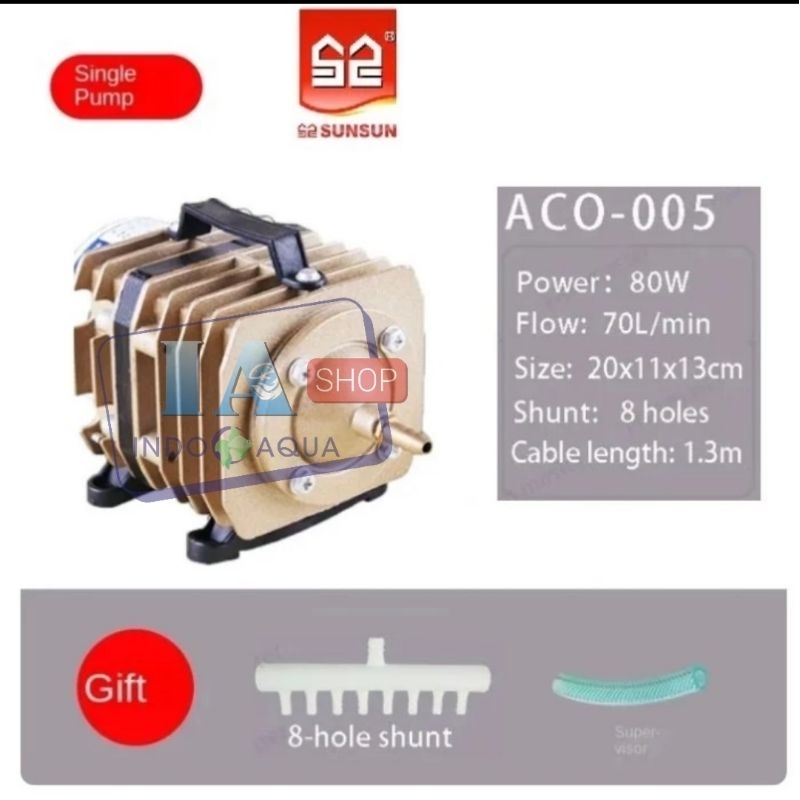 Sunsun Electromagnetic ACO-005 Air Compressor / Pompa Udara