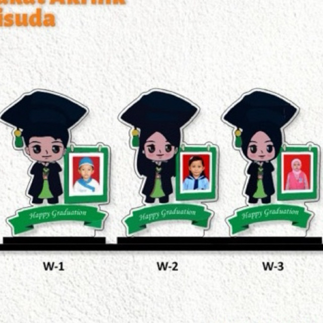 Piala Wisuda Akrilik Custom Plakat Wisuda Custom Bingkai Foto Siswa