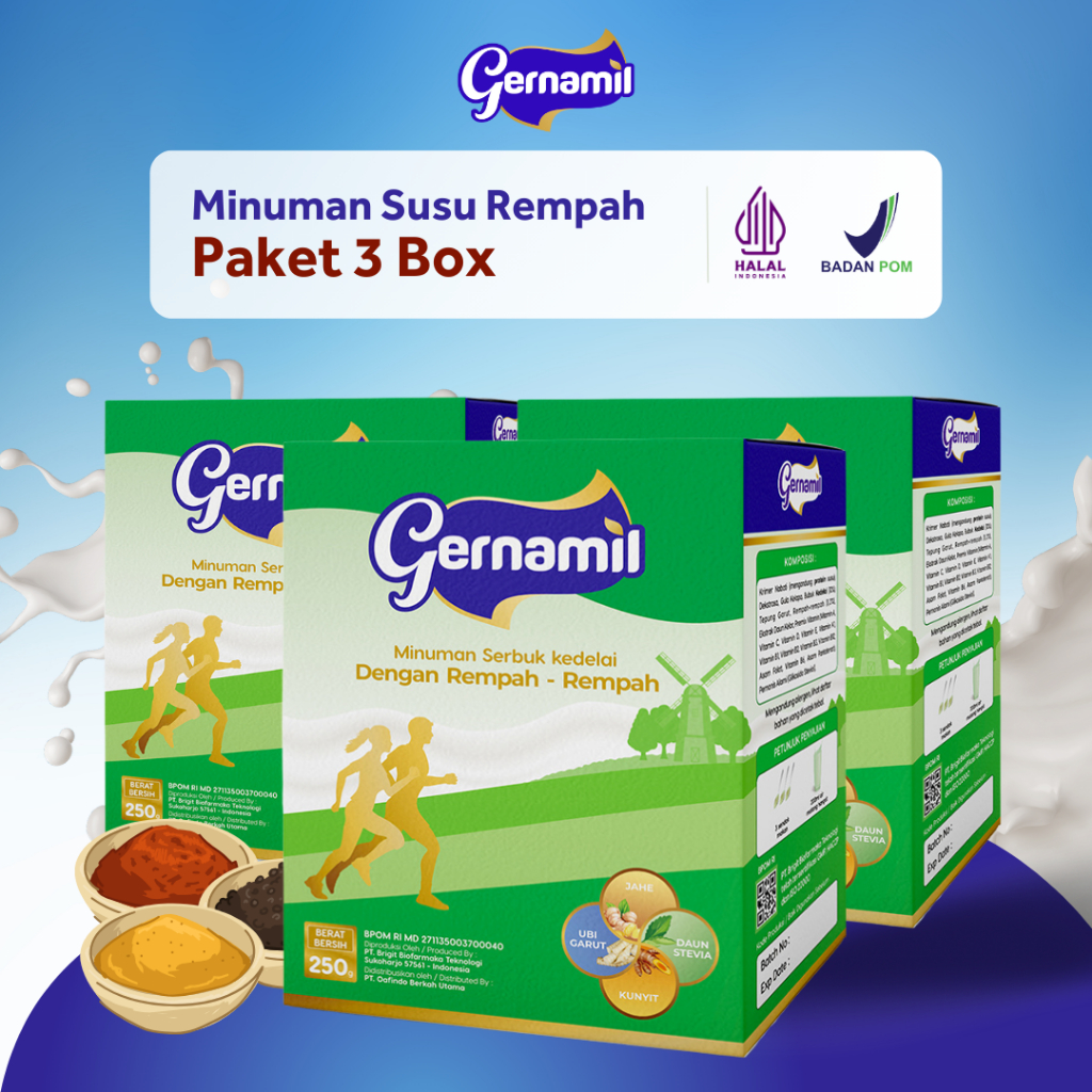 

Gernamil - Paket 3 Box Minuman Susu Rempah Untuk Maag dan Gerd