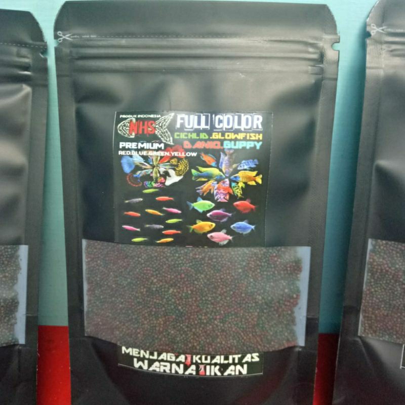 Pelet Premium Full Colour Makanan Ikan Hias Kecil Molly Zebra Cichlid Guppy Cupang