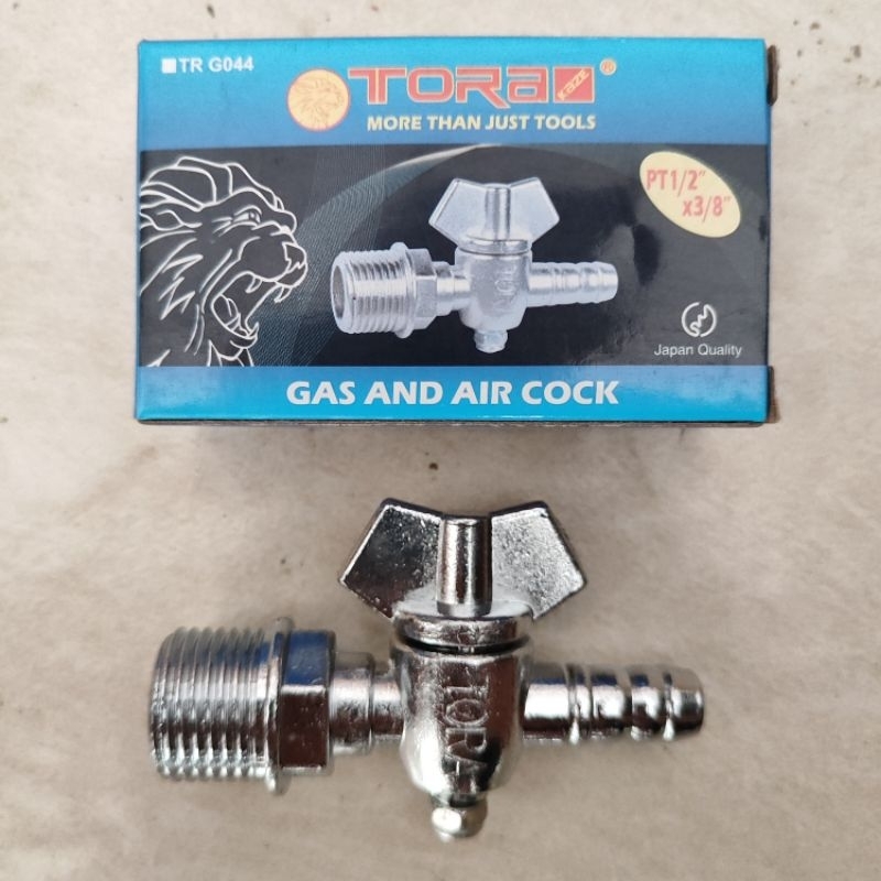 Stop Kran Gas Air Cock 1/2" x 3/8" Tora Japan Quality