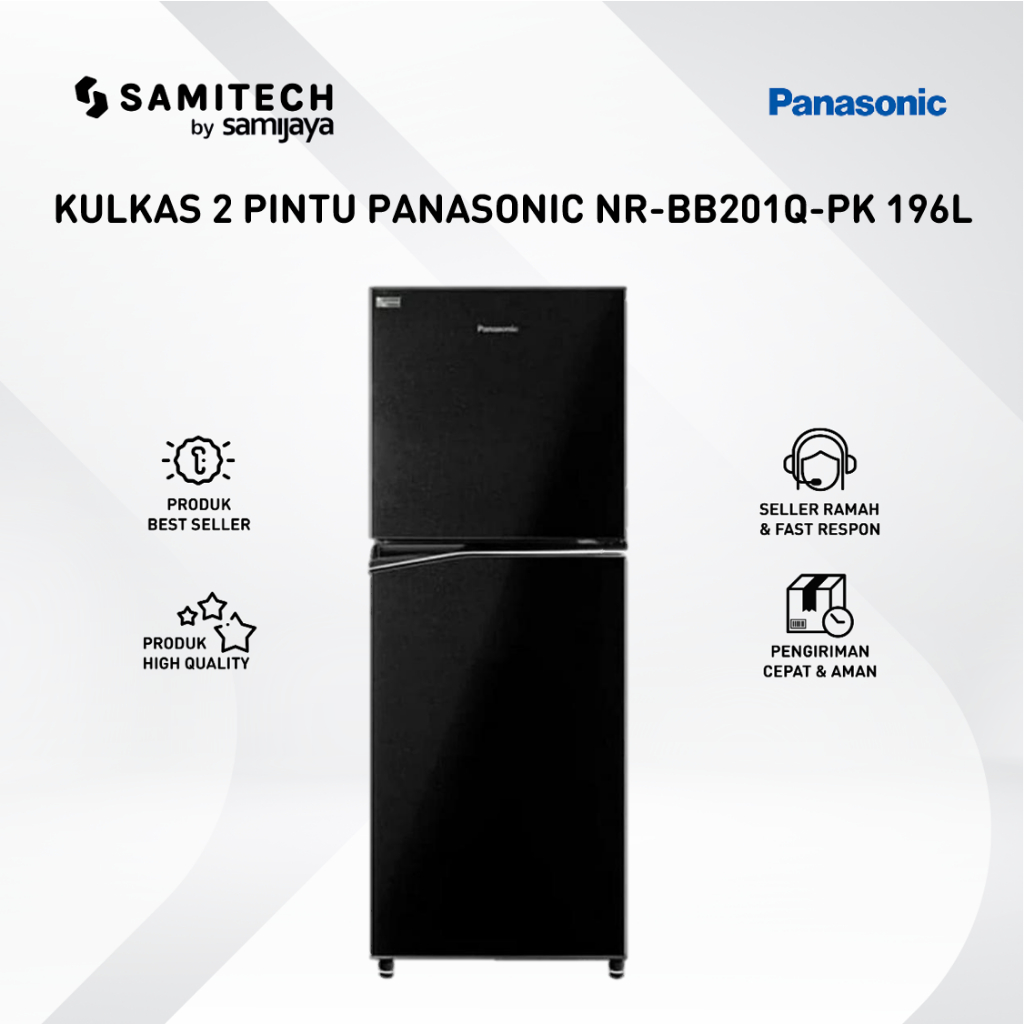 KULKAS 2 PINTU PANASONIC NR-BB201Q-PK / NR BB201Q PK 196L