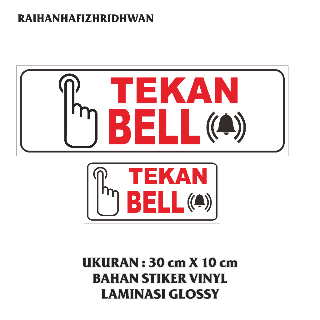 

STIKER VINYL TEKAN BELL