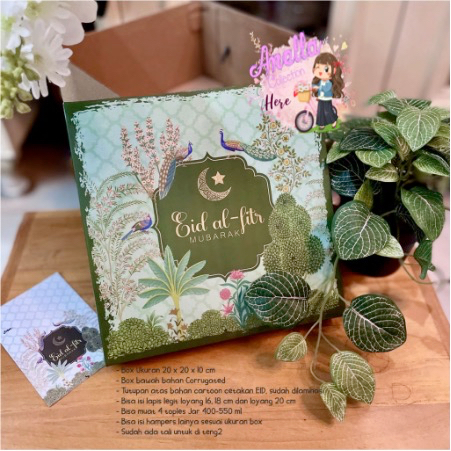 

Box Kue uk. 20 x 20 x 10 cm Idul Fitri / EID Mubarak Tema Benggala