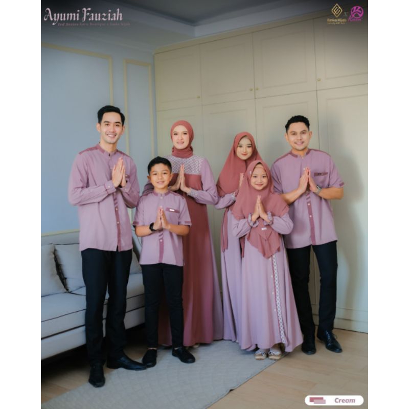 Sarimbit Ayumi Fauziah by Emka hijab warna Cream