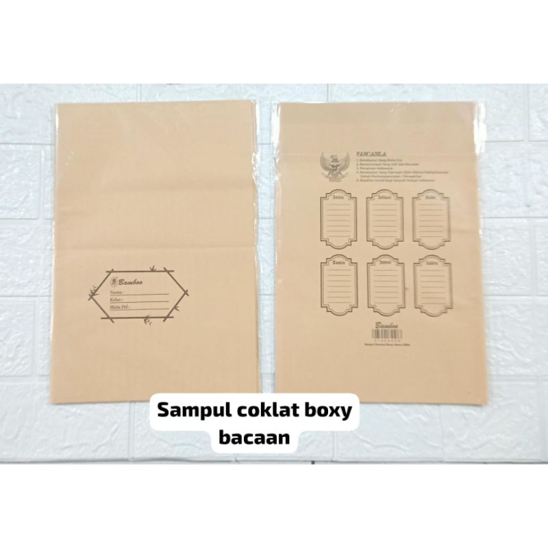 

sampul coklat boxy tulisan isi 20lembar..