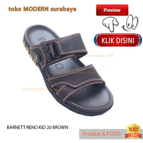 Sandal anak sandal sopan casual slide BARNETT RENO KID 20 BROWN