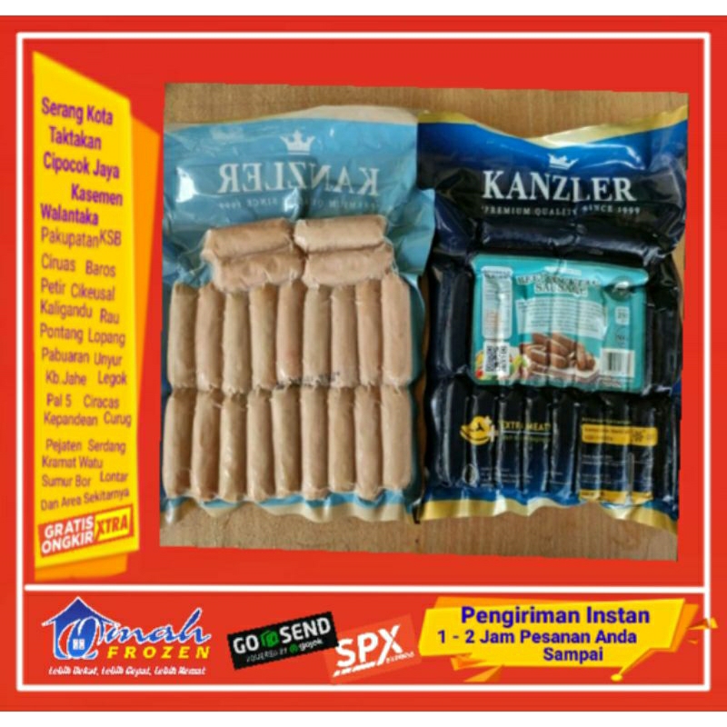 

Sosis Kanzler 250g, Kanzler Beef Cocktail Sausage, Frozen Serang