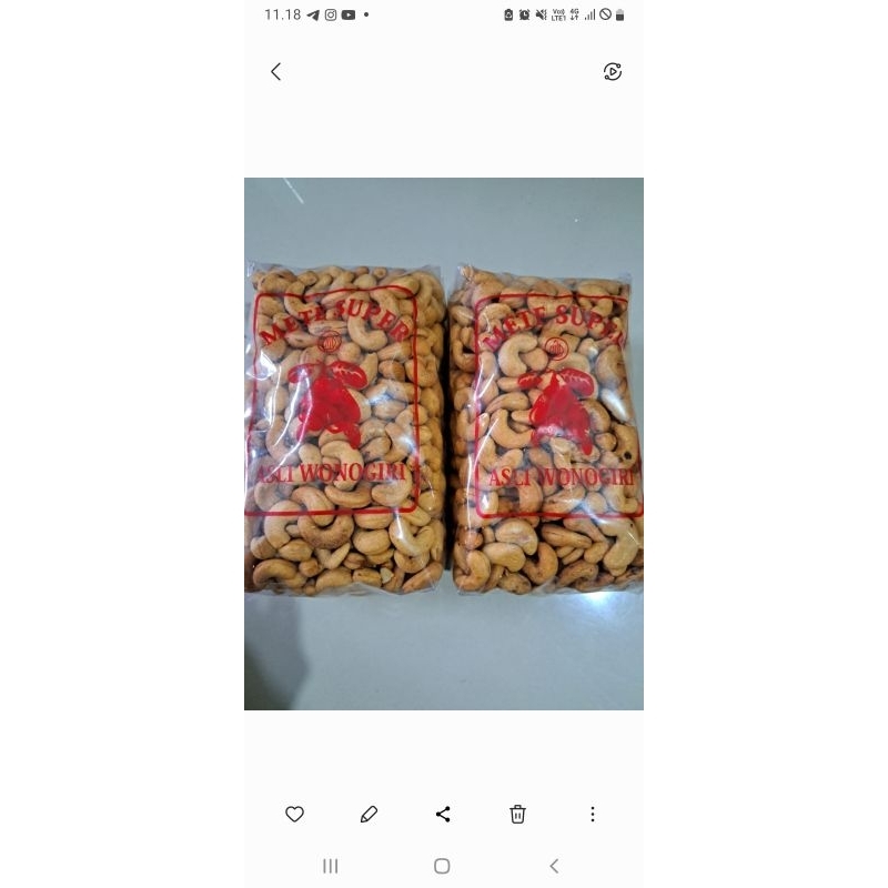 

1kg Kacang Mete Matang Asli Wonogiri