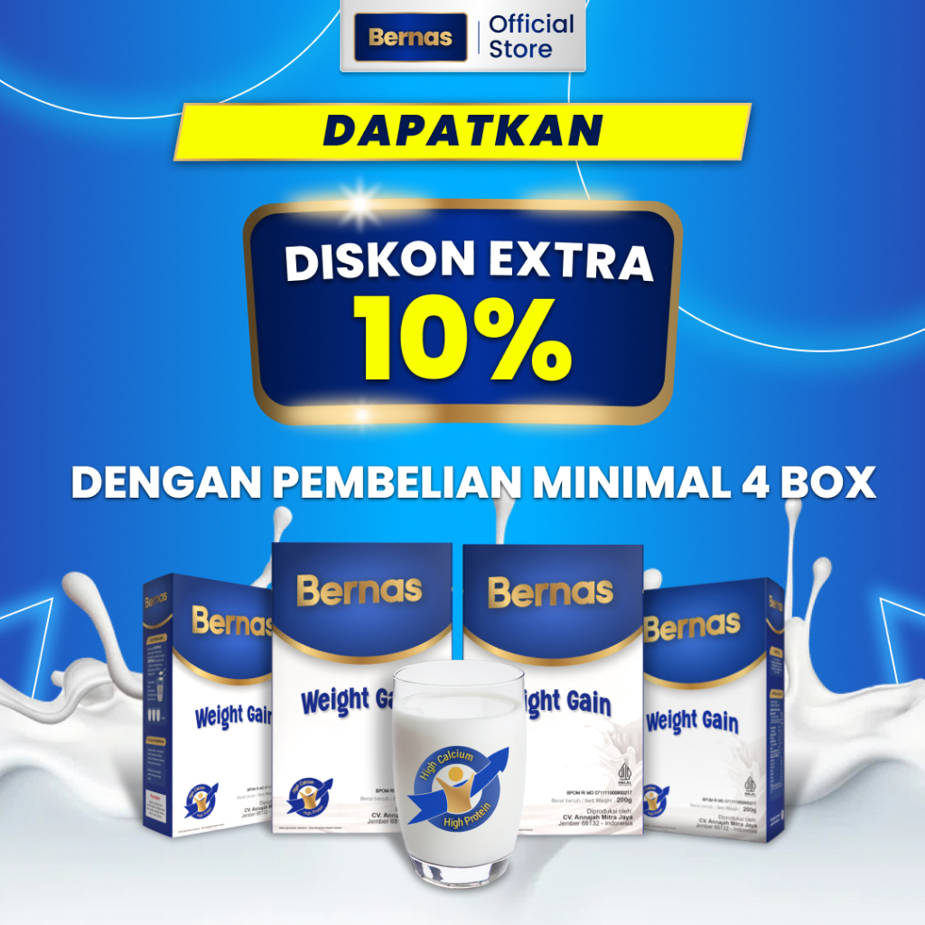 

Paket Nutrisi Anak Optimal Isi 4 Box Susu Bernas Untuk Penambah Nafsu Makan | Berat Badan Anak | Tinggi Badan | Serta Kecerdasan Anak Usia 2 Tahun Sampai Remaja