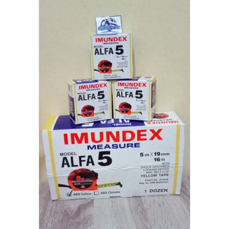 Meteran IMUNDEX type Alfa 5 colour Lusin