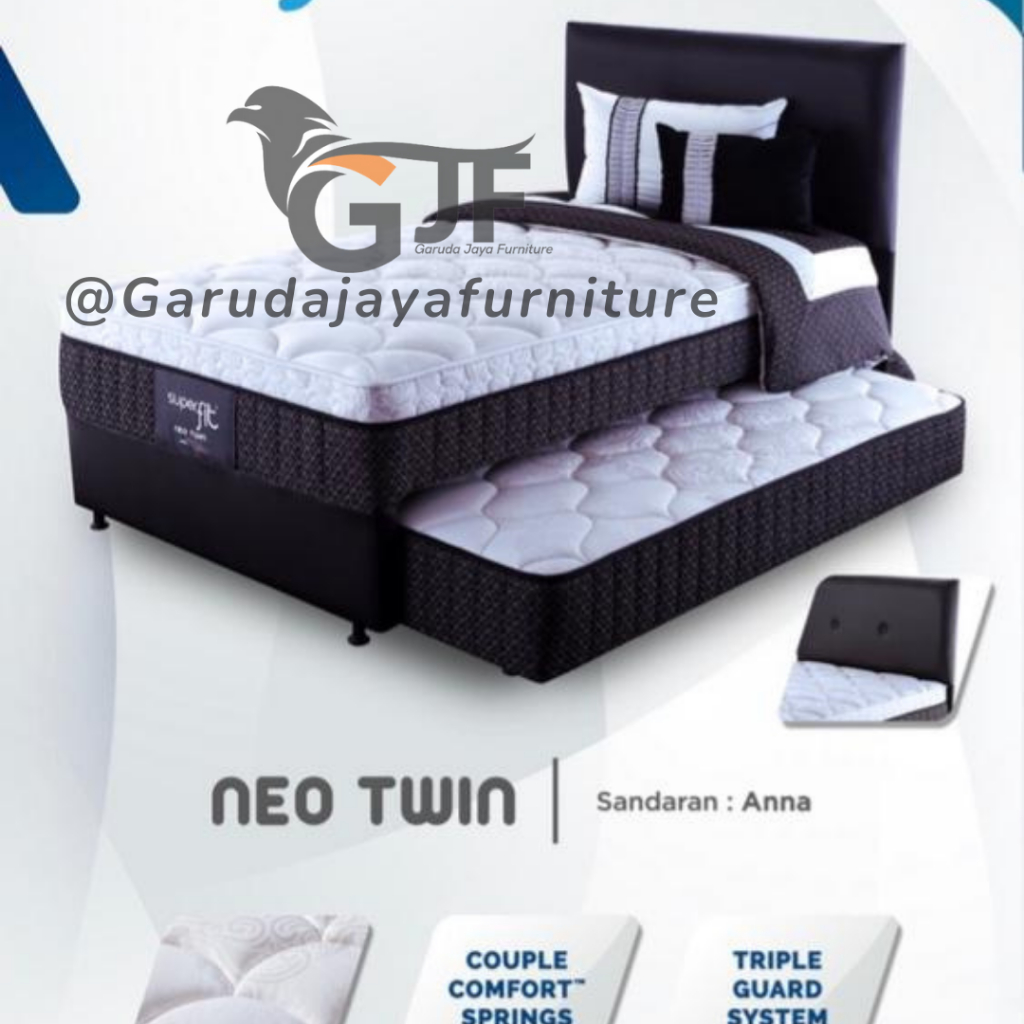 2IN1 KASUR SPRING BED SORONG SUPERFIT COMFORTA NEO TWIN / SPRING BED DORONG COCOK UNTUK ANAK COMFORT
