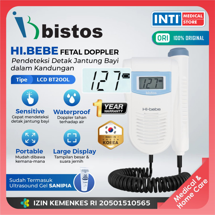 Bistos | Fetal Doppler Hi Bebe LCD BT200L | Doppler Saku Bistos