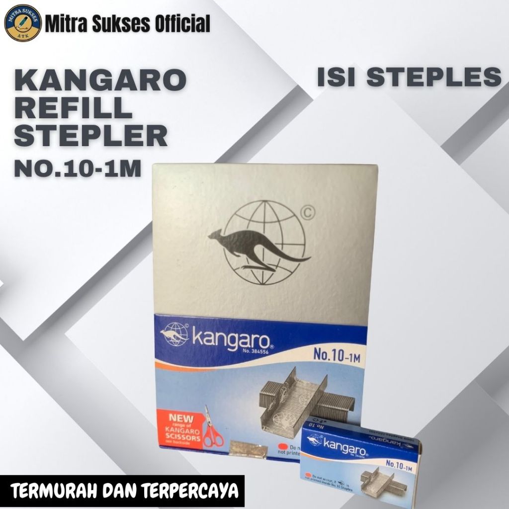

Isi steples / Refill Stapler Kangaro No.10-1m 1 Box 20 pack