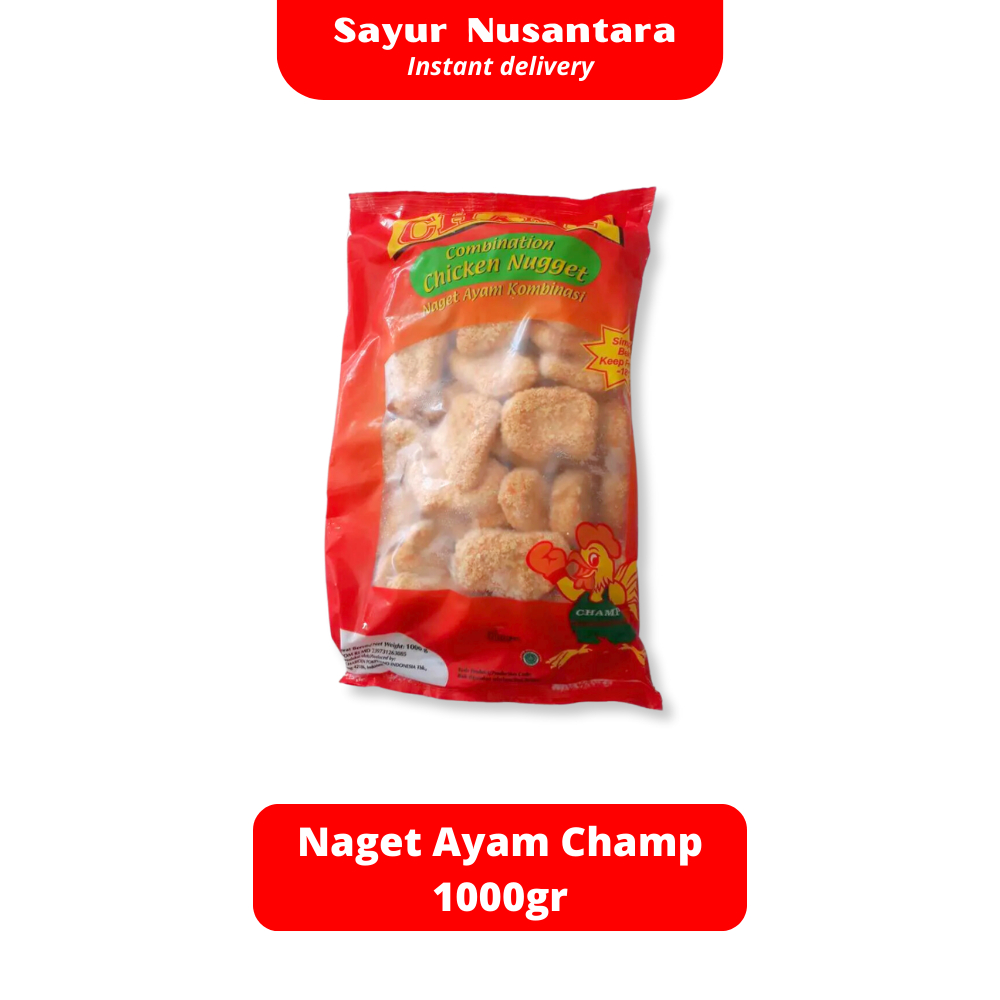 

Naget/Nugget Ayam Champ 1000gr - Sayur Nusantara