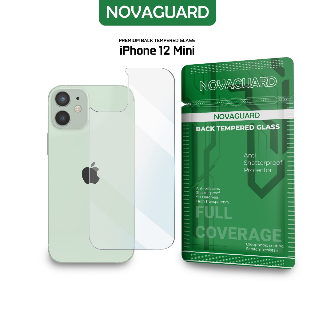 NovaGuard Back Tempered Glass for iPhone 12 MINI Anti Gores Belakang iPhone  Clear 9H Pelindung Bela