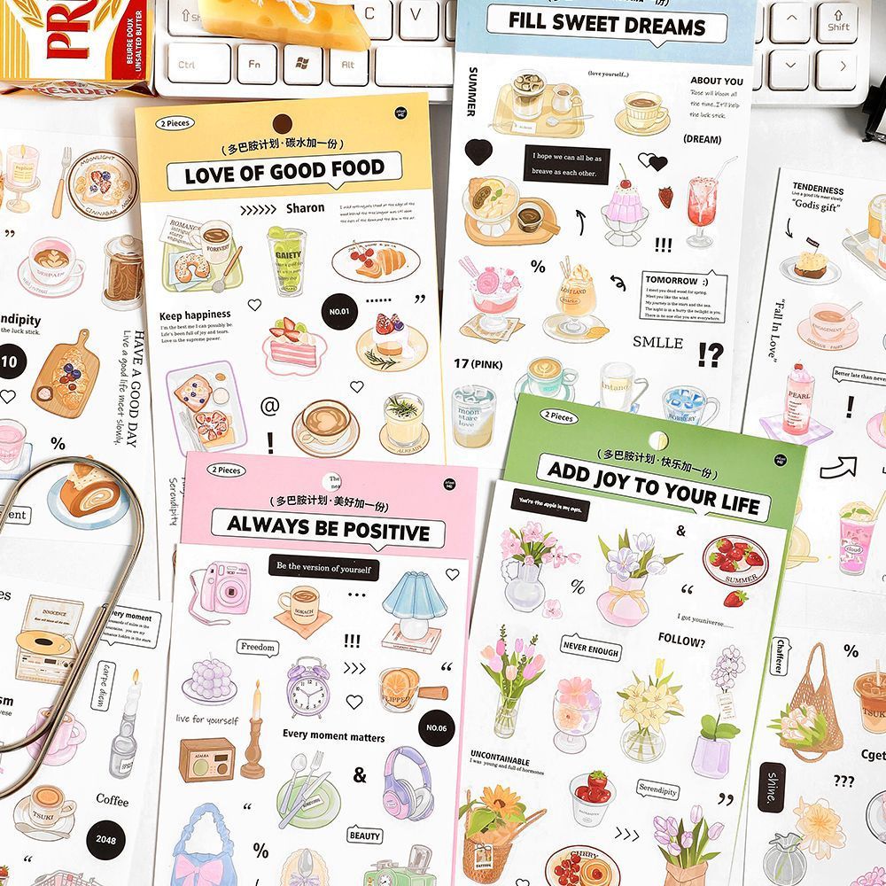 

2 Lembar Sticker Aesthetic Korean Style Picnic Stiker Deco Pretty
