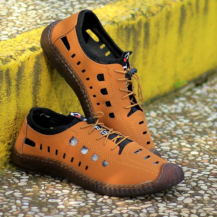 Sepatu Sandal import Pria Santai Sintetis kekinian sepatu slip on pria dewasa import original kulit 