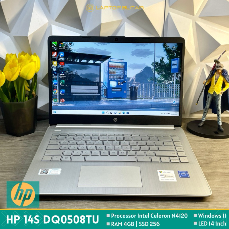 LAPTOP HP 14S DQ0508TU INTEL N4120 4GB 256GB SSD WINDOWS 11